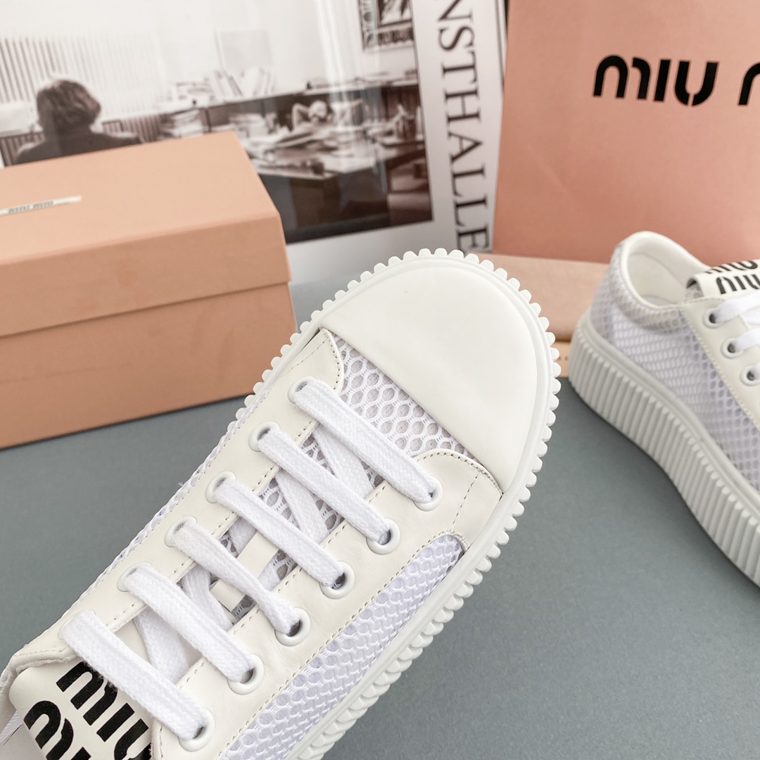 Miu Miu Mesh Flatform Sneakers - PerfectKickZ