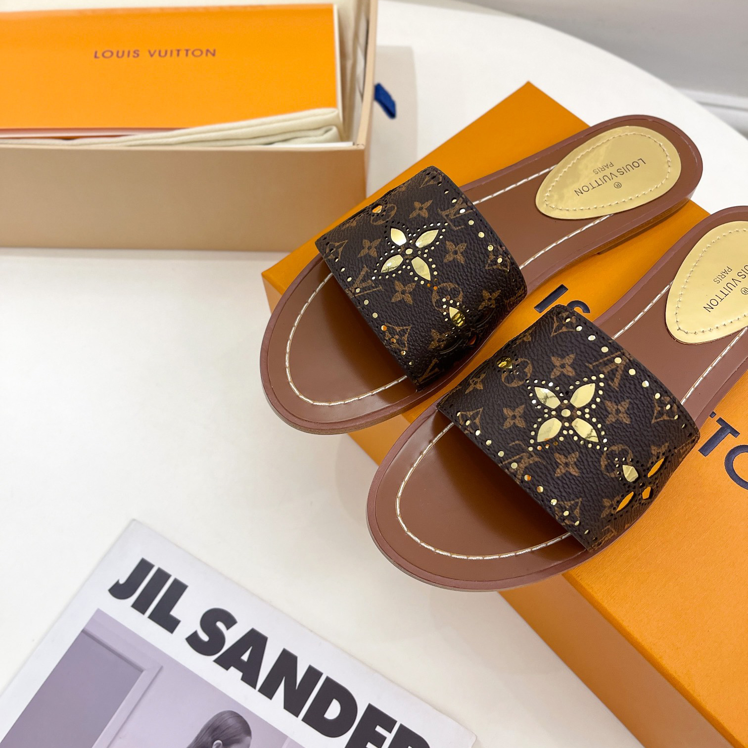 Louis Vuitton Lock It Flat Mule   1A9RC5 - PerfectKickZ