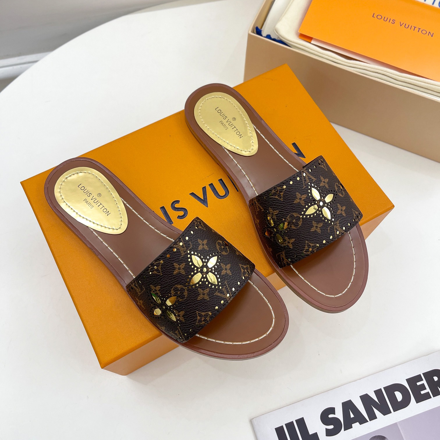 Louis Vuitton Lock It Flat Mule   1A9RC5 - PerfectKickZ