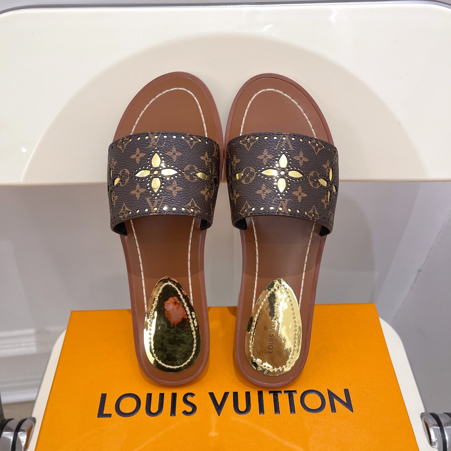Louis Vuitton Lock It Flat Mule   1A9RC5 - PerfectKickZ