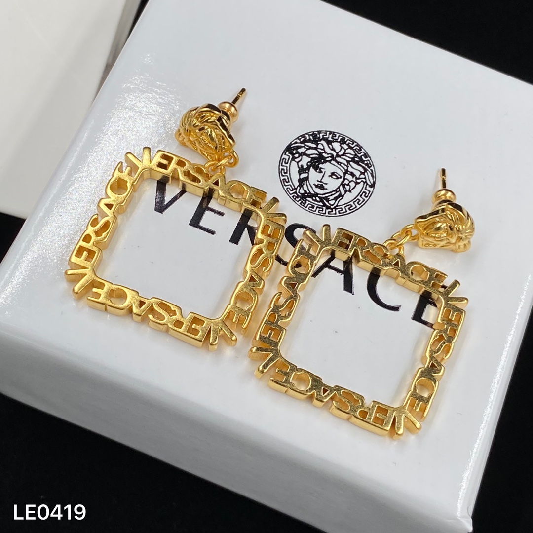 Versace Greca Hoop Earrings - PerfectKickZ