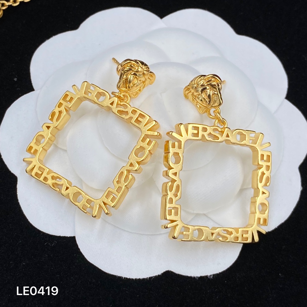 Versace Greca Hoop Earrings - PerfectKickZ