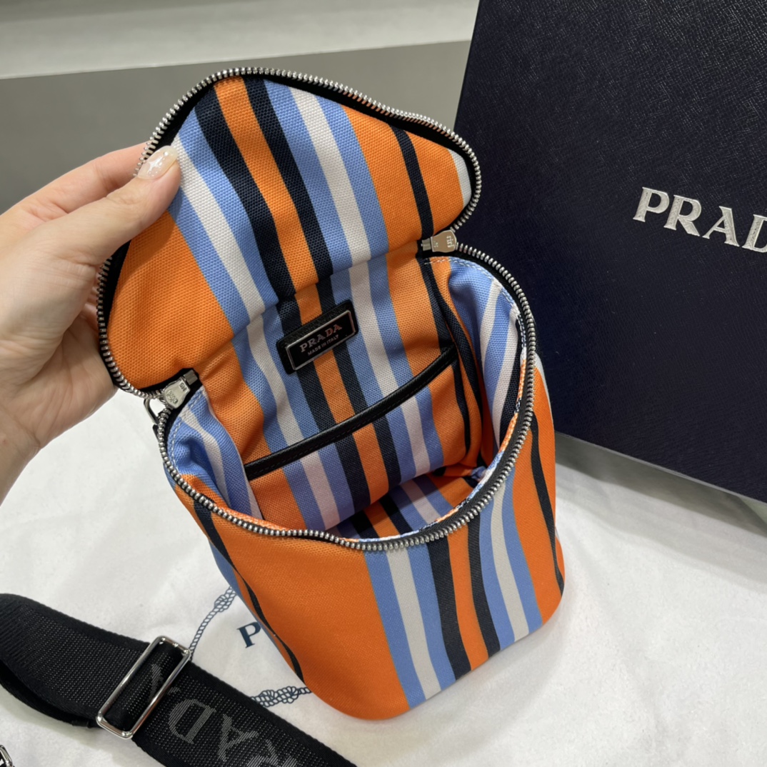 Prada Printed Canvas Shoulder Bag(21-15-15cm)   2VH147 - PerfectKickZ
