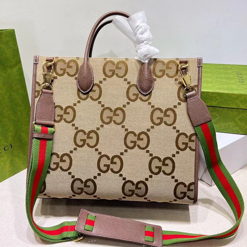Gucci Tote Bag With Jumbo GG(37-32.5-15cm) - PerfectKickZ