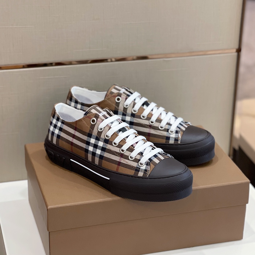 Burberry Vintage Check Cotton Sneakers - PerfectKickZ
