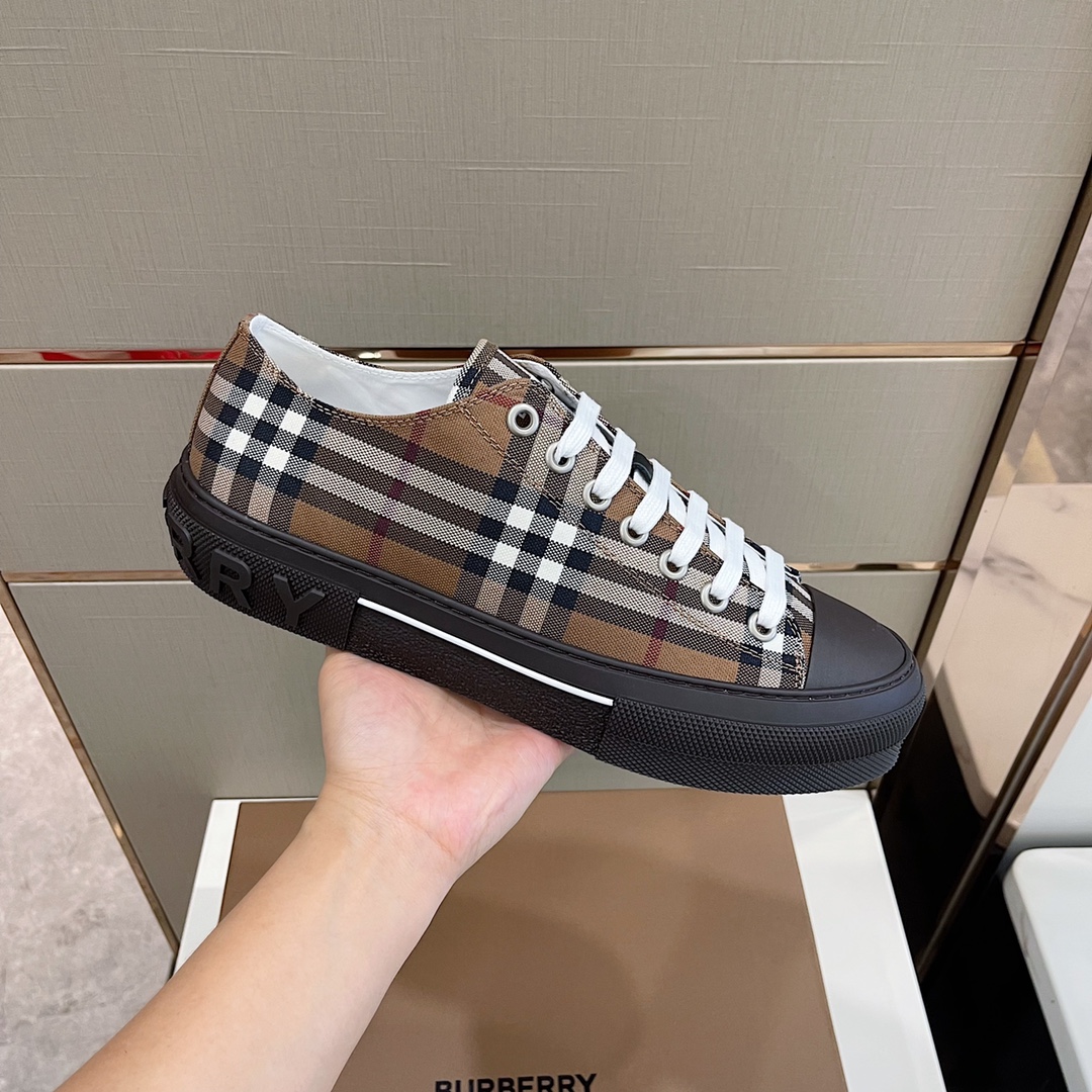 Burberry Vintage Check Cotton Sneakers - PerfectKickZ
