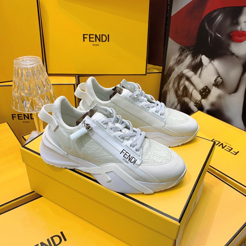 Fendi Flow Beige Suede Low-Tops Sneakers - PerfectKickZ