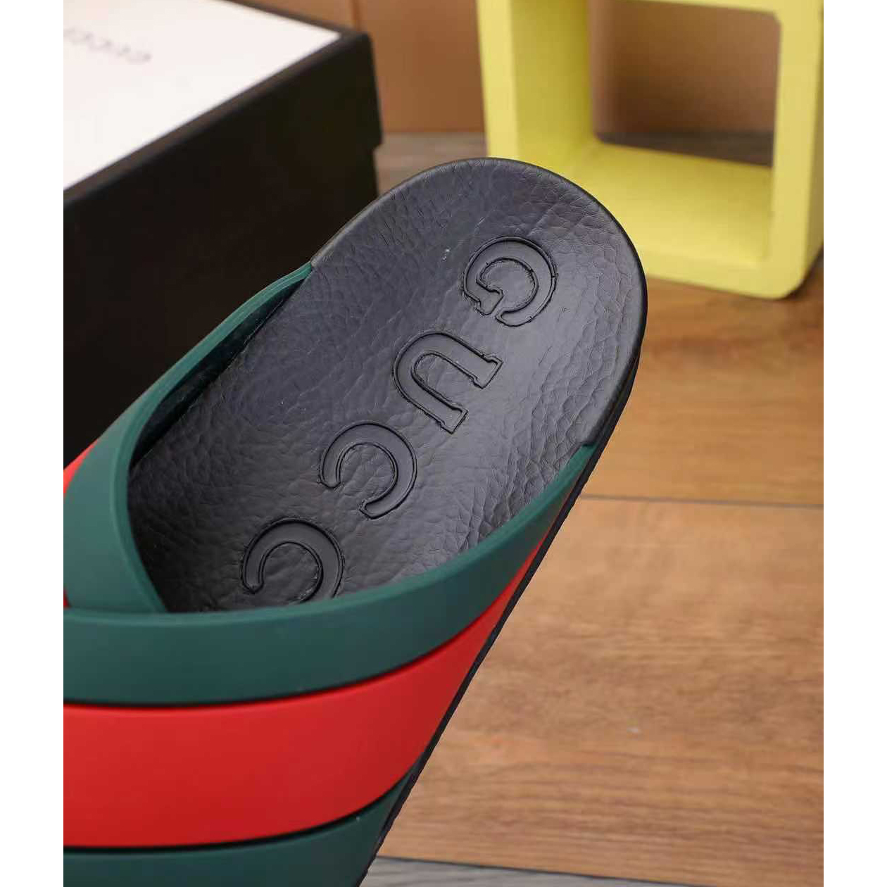 Gucci  Slide Sandals With Web - PerfectKickZ