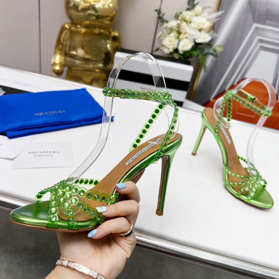 Aquazzura Tequila Plexi Sandal 105 - PerfectKickZ