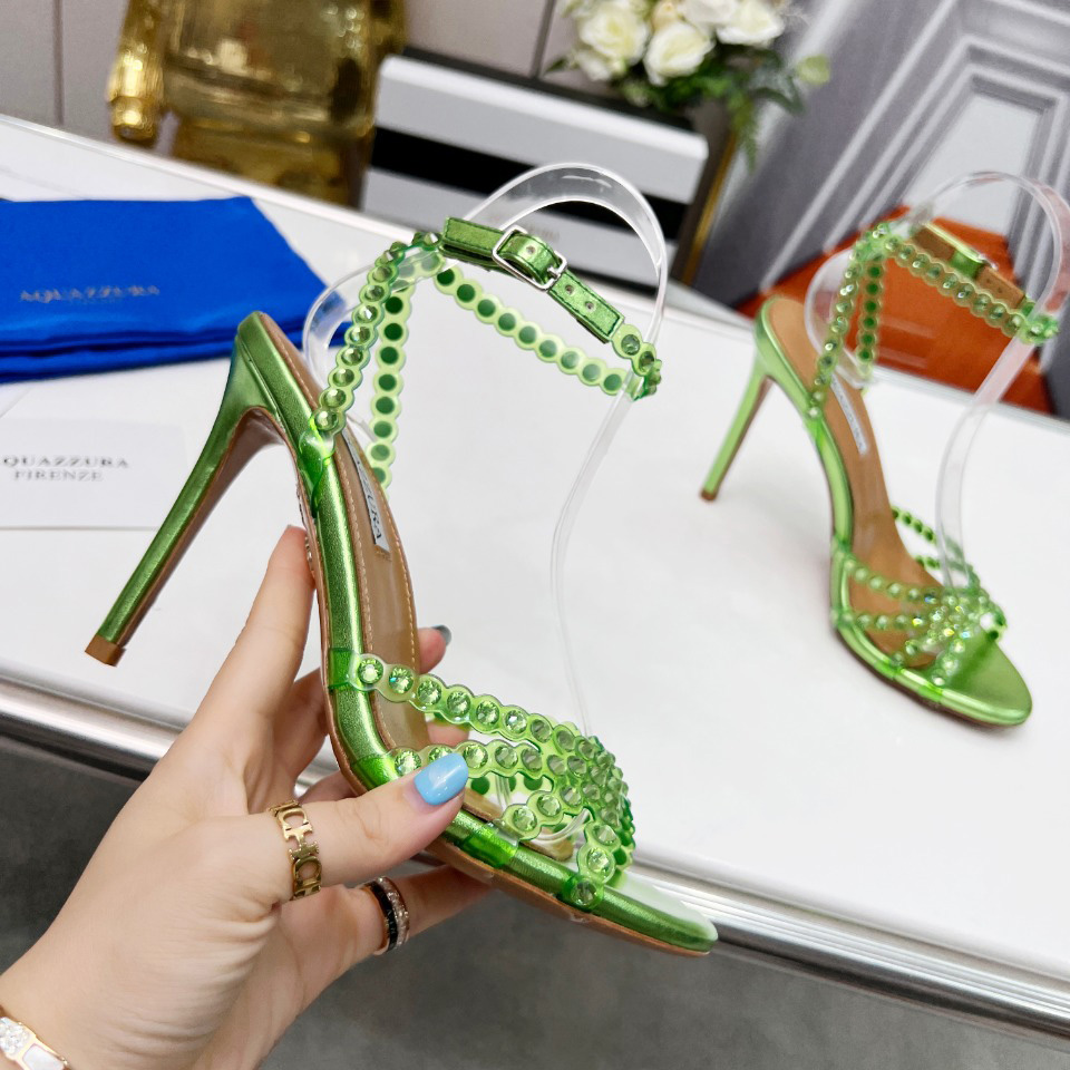 Aquazzura Tequila Plexi Sandal 105 - PerfectKickZ