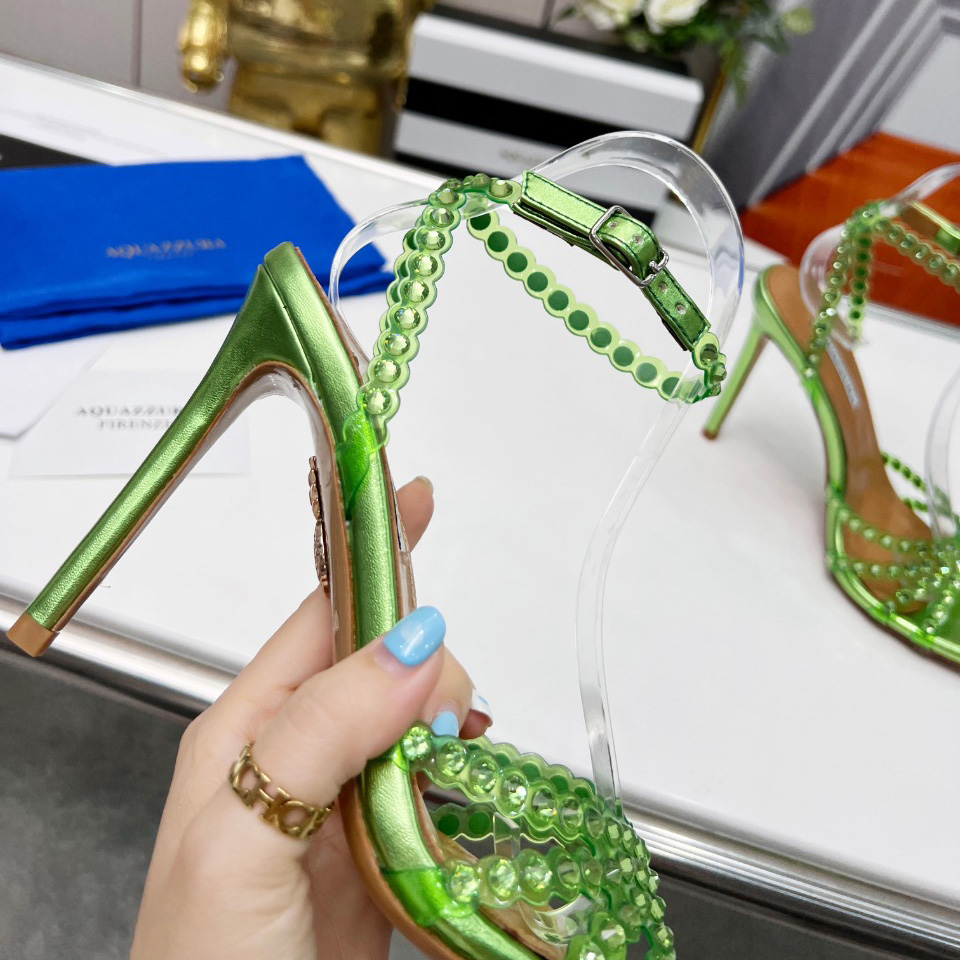 Aquazzura Tequila Plexi Sandal 105 - PerfectKickZ