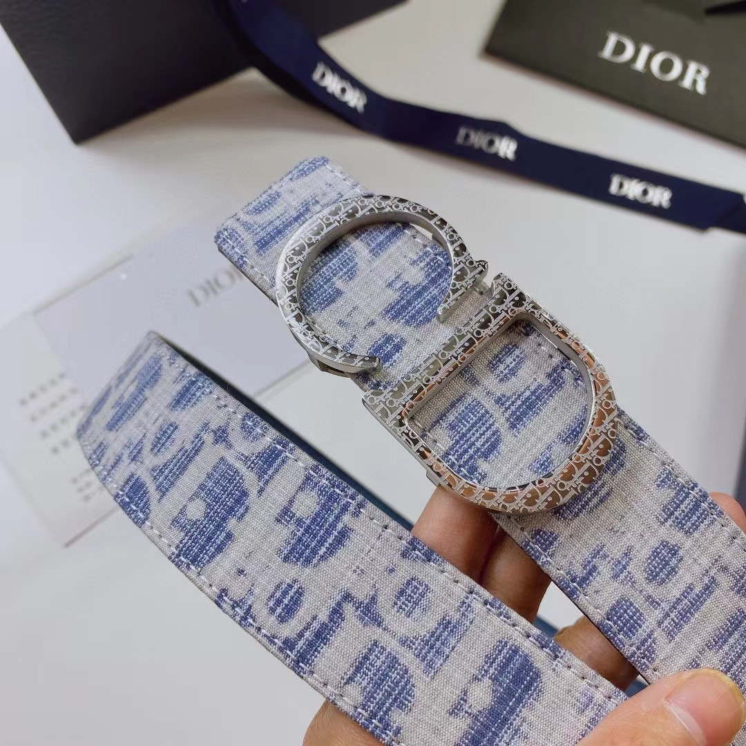 Dior Leather Belt With 'CD' Buckle - PerfectKickZ