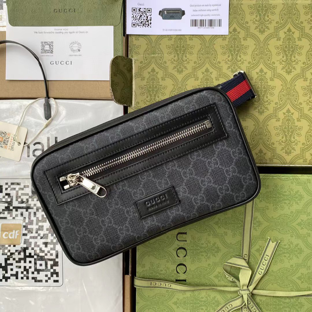 Gucci GG Black Belt Bag(24-14-5CM) - PerfectKickZ