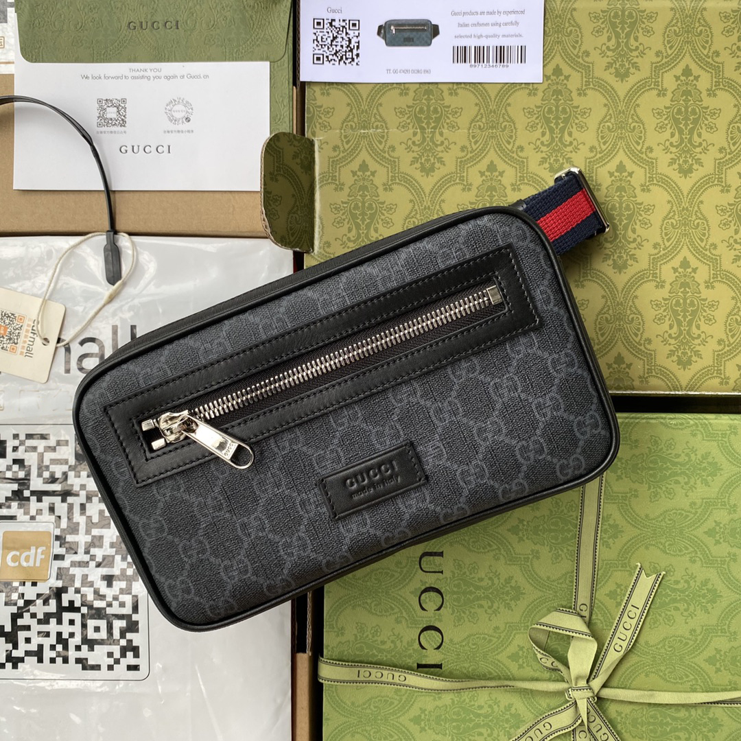 Gucci GG Black Belt Bag(24-14-5CM) - PerfectKickZ