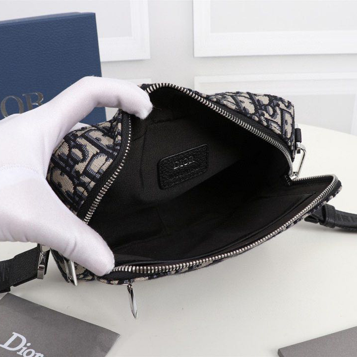 Dior Beige And Black Dior Oblique Jacquard Safari Messenger Bag - PerfectKickZ