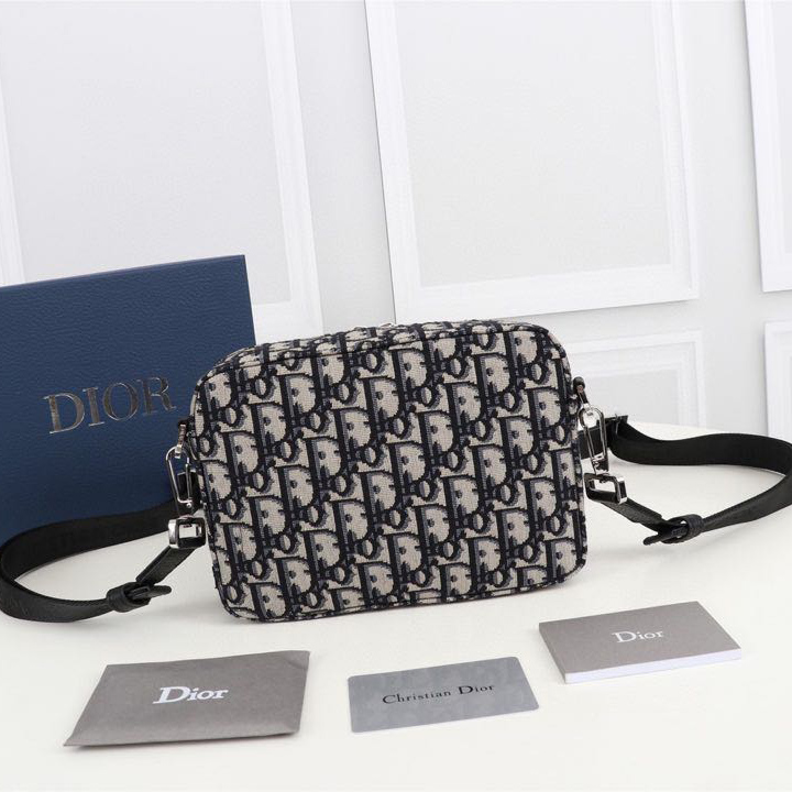 Dior Beige And Black Dior Oblique Jacquard Safari Messenger Bag - PerfectKickZ