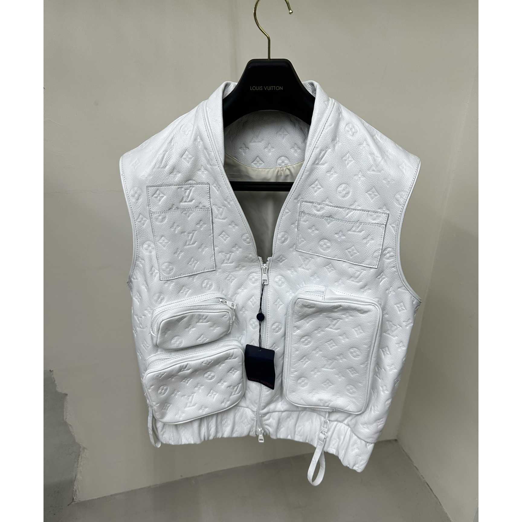 Louis Vuitton Black Monogram Leather Vest - PerfectKickZ