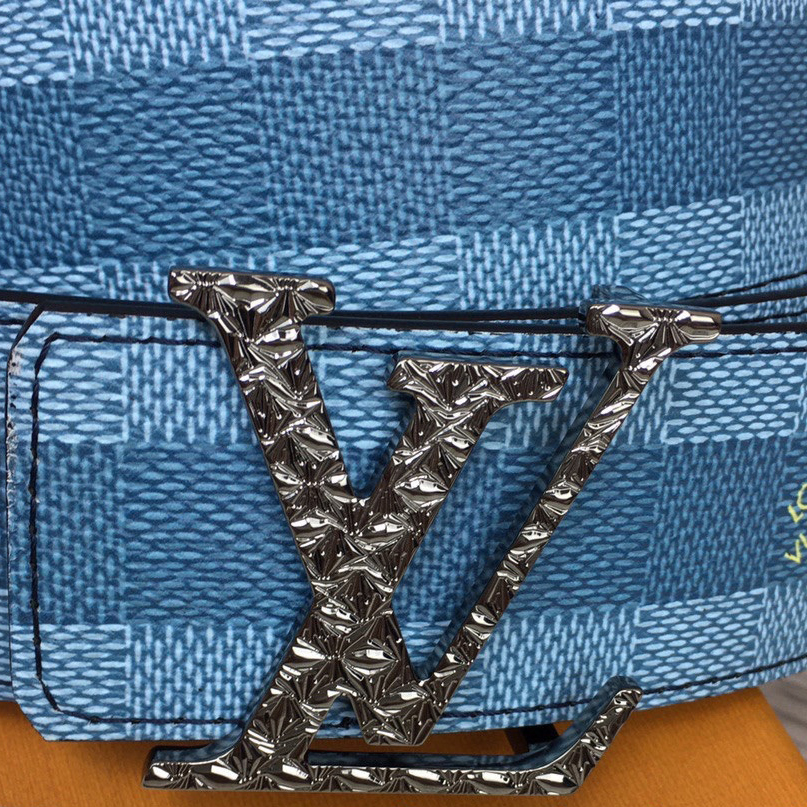 Louis Vuitton LV Initiales Damier Stripes 40mm Reversible Belt  - PerfectKickZ