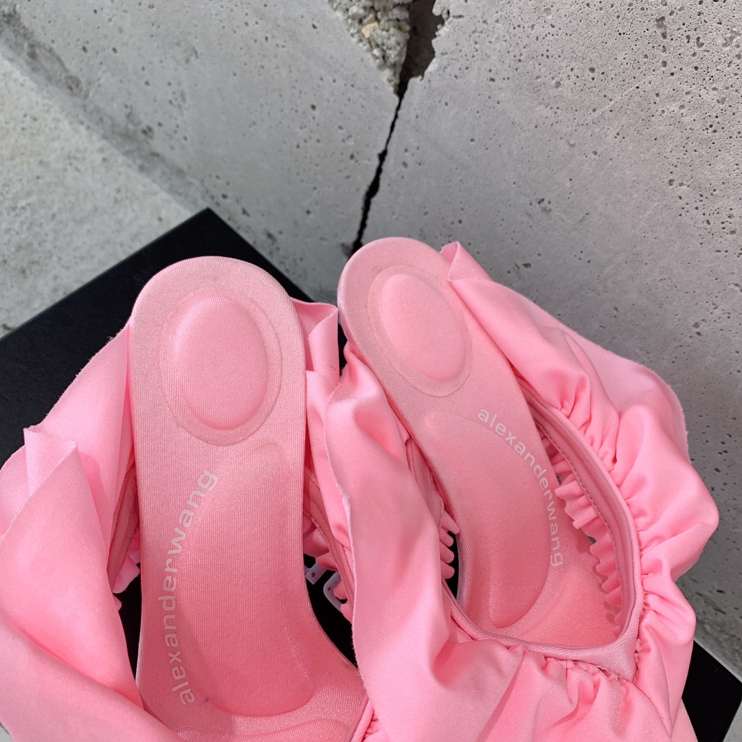 Alexander Wang Celeste 65 Ruffle Sandal In Lycra - PerfectKickZ