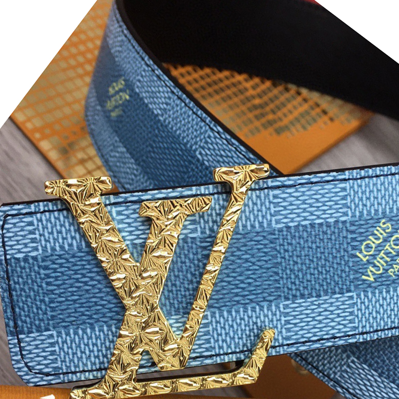 Louis Vuitton LV Initiales Damier Stripes 40mm Reversible Belt  - PerfectKickZ