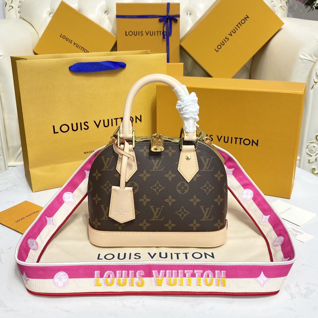 Louis Vuitton Alma BB Monogram Canvas Handbag (23.5-17.5-11.5cm)     M53152 - PerfectKickZ