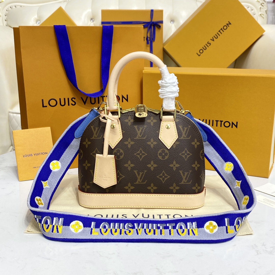 Louis Vuitton Alma BB Monogram Canvas Handbag (23.5-17.5-11.5cm)     M53152 - PerfectKickZ