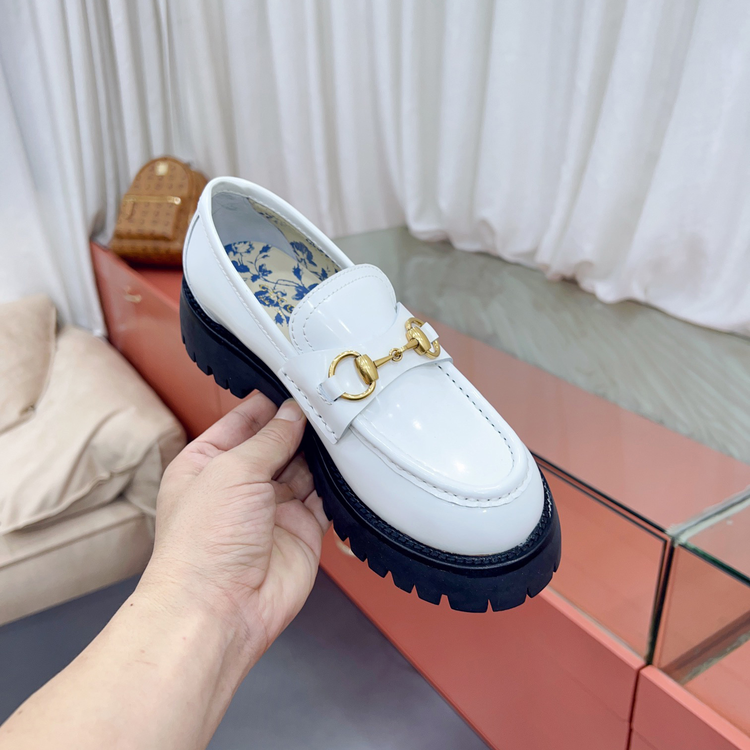 Gucci Leather Lug Sole Horsebit Loafer - PerfectKickZ