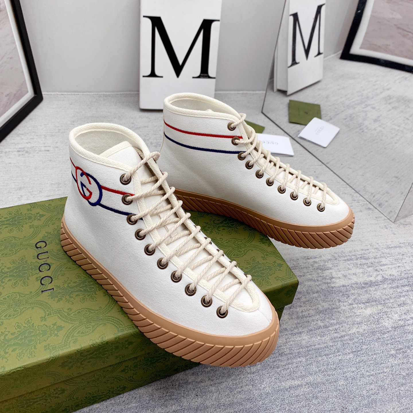 Gucci Interlocking G High-Top Sneaker - PerfectKickZ