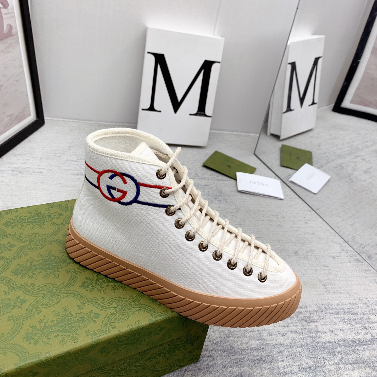 Gucci Interlocking G High-Top Sneaker - PerfectKickZ