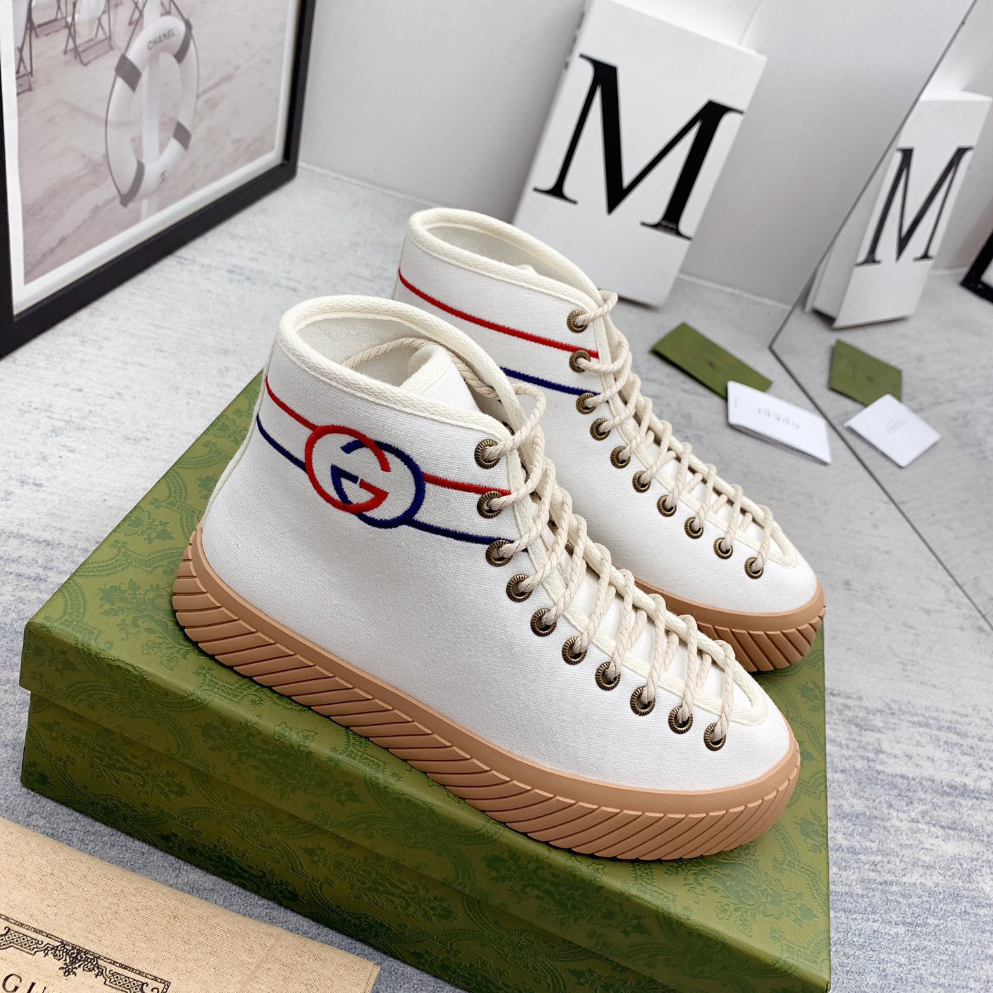 Gucci Interlocking G High-Top Sneaker - PerfectKickZ