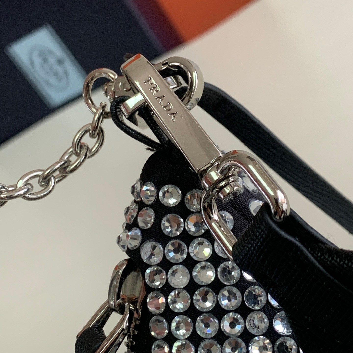Prada Re-Edition 2005 Satin Bag With Crystals(22-16-6CM) - PerfectKickZ