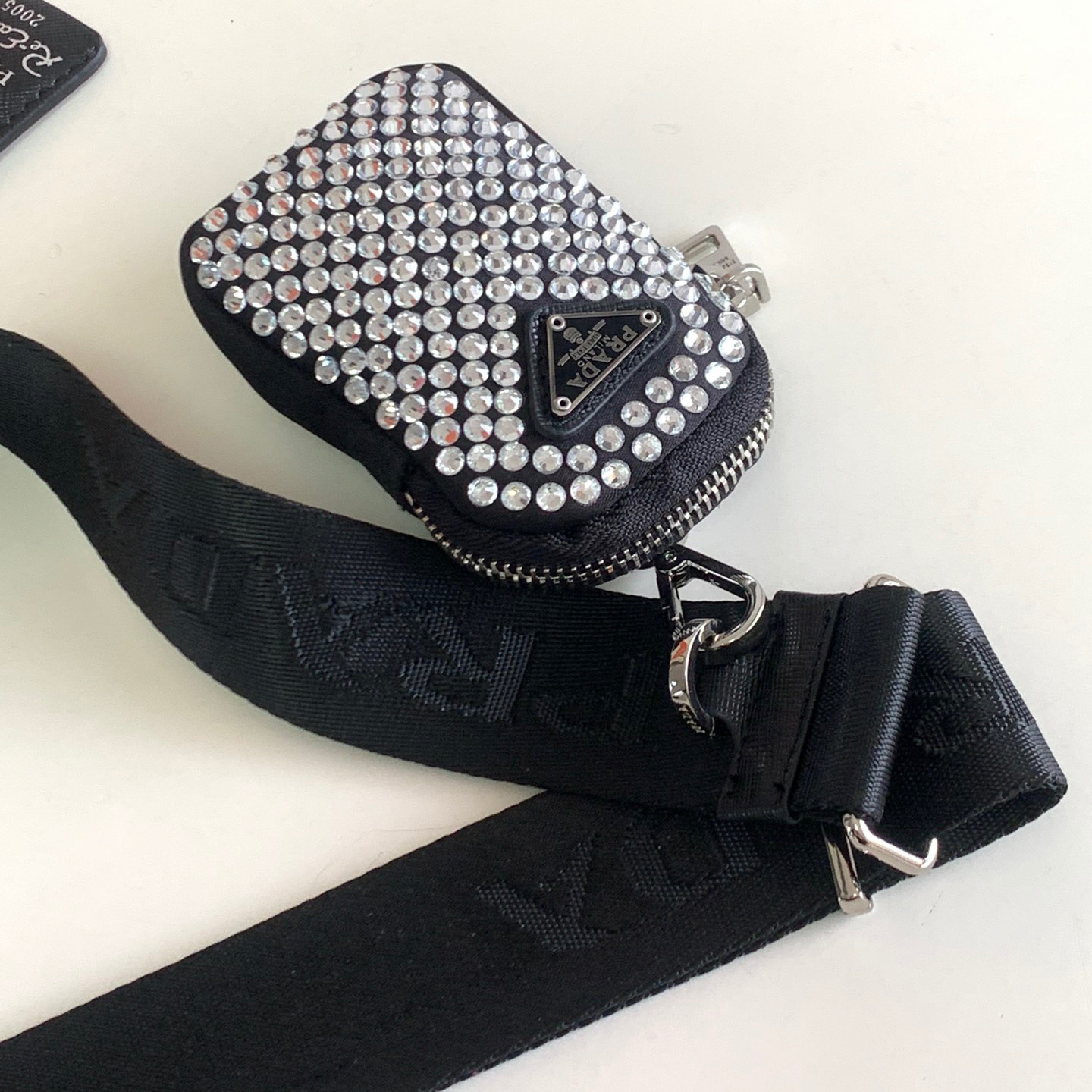 Prada Re-Edition 2005 Satin Bag With Crystals(22-16-6CM) - PerfectKickZ