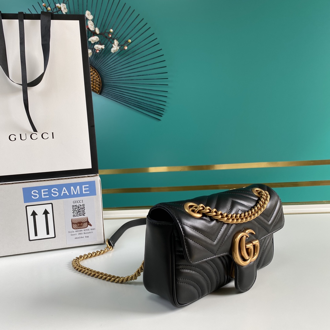 Gucci GG Marmont Matelassé Mini Bag 23-14-6CM - PerfectKickZ