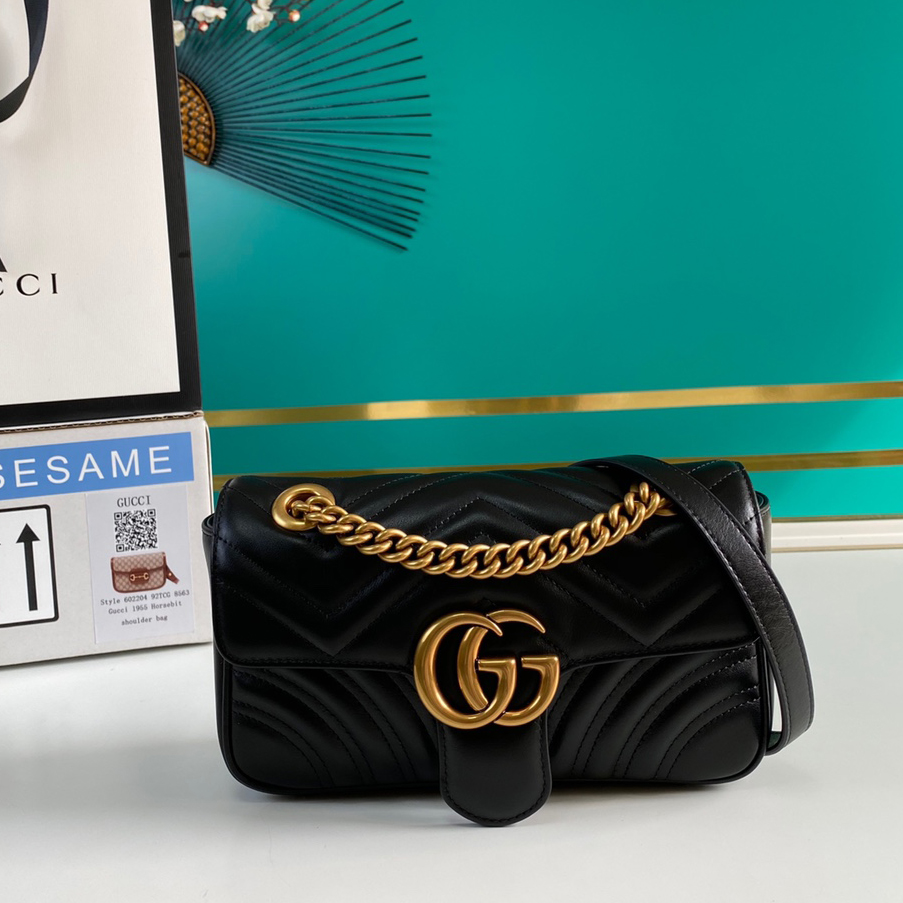 Gucci GG Marmont Matelassé Mini Bag 23-14-6CM - PerfectKickZ
