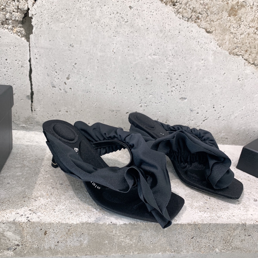 Alexander Wang Celeste 65 Ruffle Sandal In Lycra - PerfectKickZ