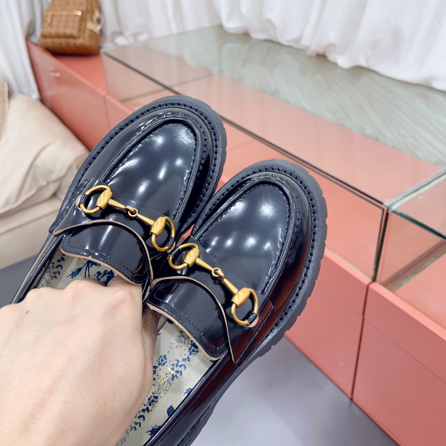 Gucci Leather Lug Sole Horsebit Loafer - PerfectKickZ