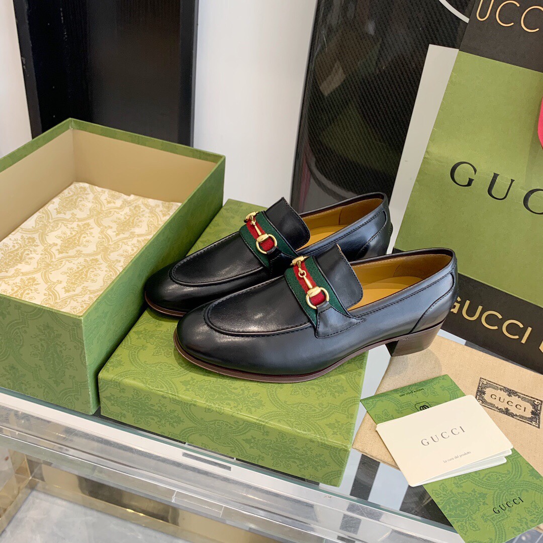 Gucci Loafer With Horsebit And Web - PerfectKickZ