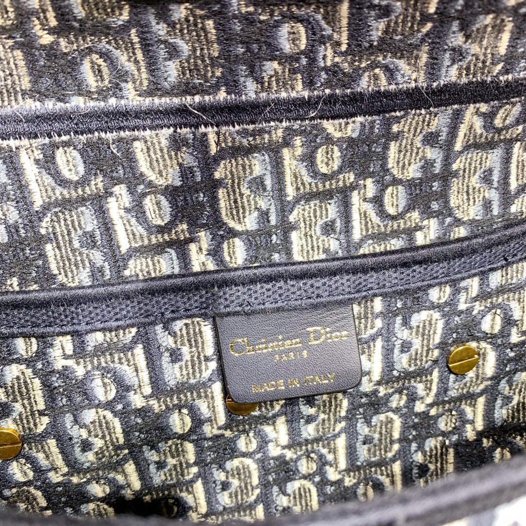 Dior Blue Dior Oblique Jacquard Saddle Bag(25.5-20.5-7cm) - PerfectKickZ