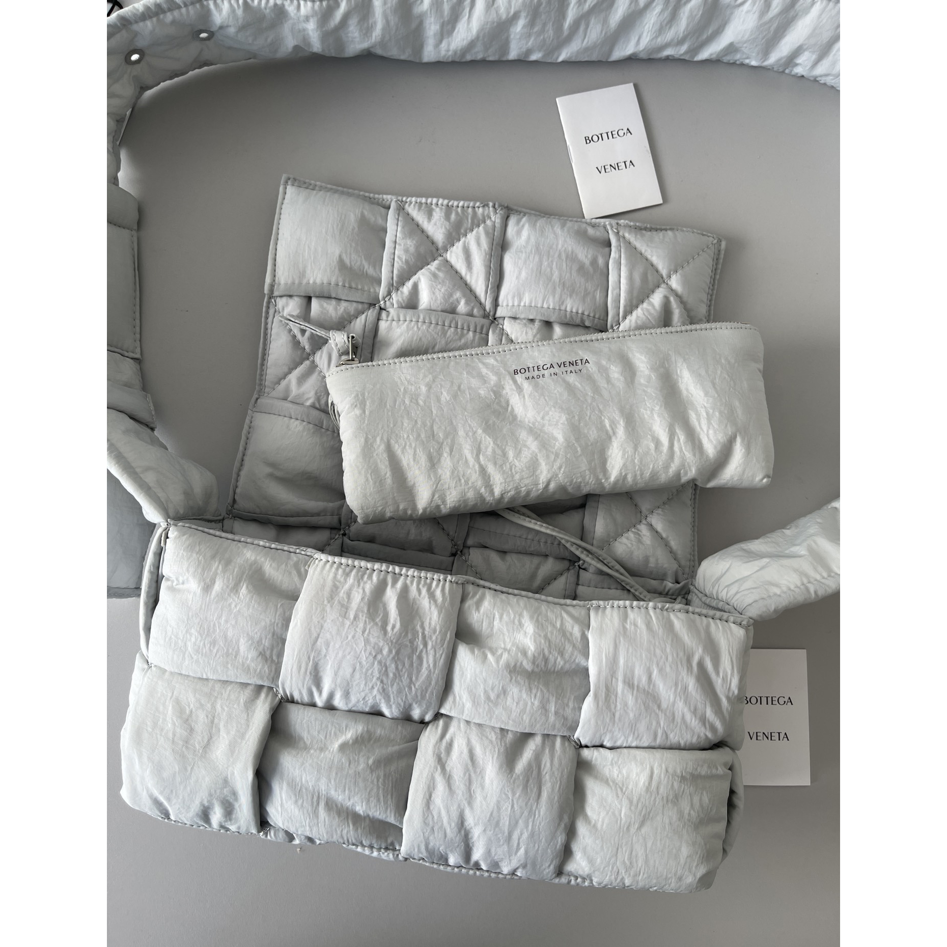 Bottega Veneta Padded Tech Cassette Padded Intreccio Nylon Cross-Body Bag(30-15-7.5cm) - PerfectKickZ