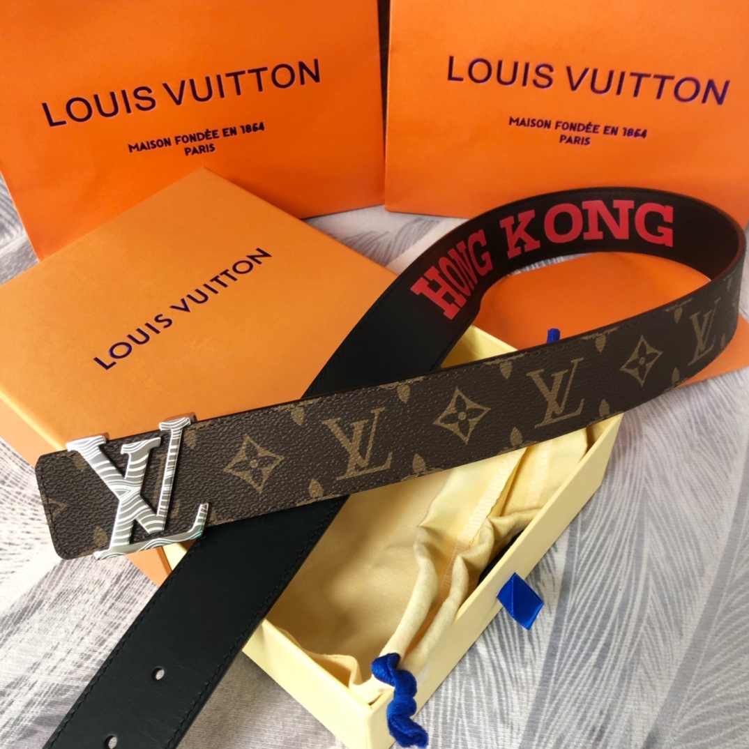 Louis Vuitton LV Pyramide Cities Exclusive 40MM Reversible Belt—Hong Kong - PerfectKickZ