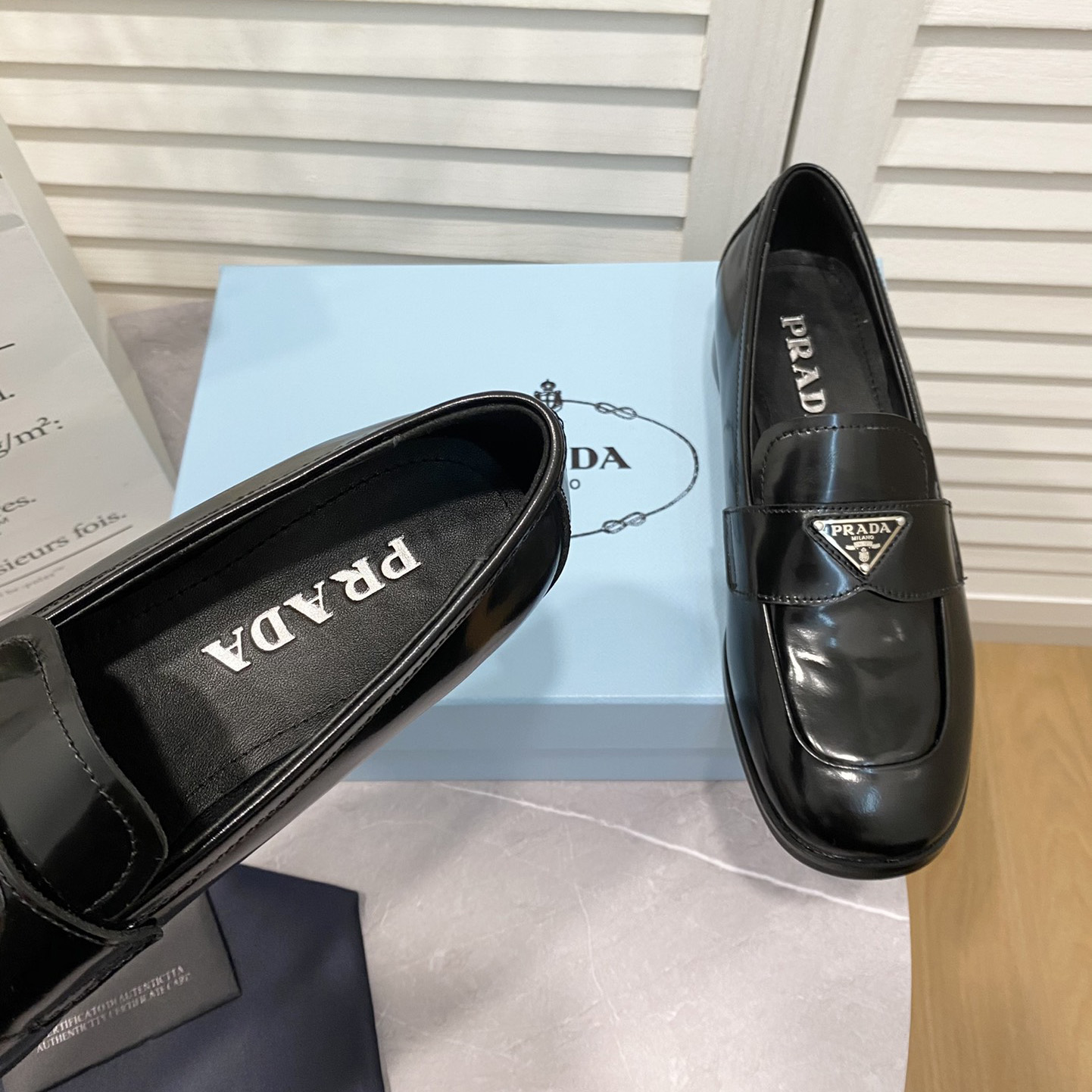 Prada Chocolate Brushed Leather Loafers - PerfectKickZ