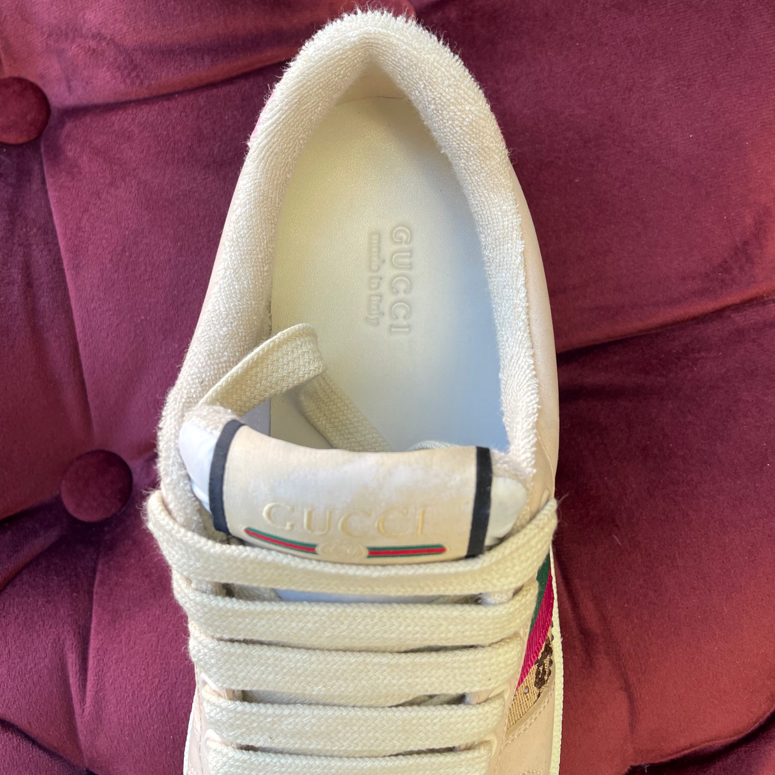 Gucci Women's Screener Sneaker With Crystals - 