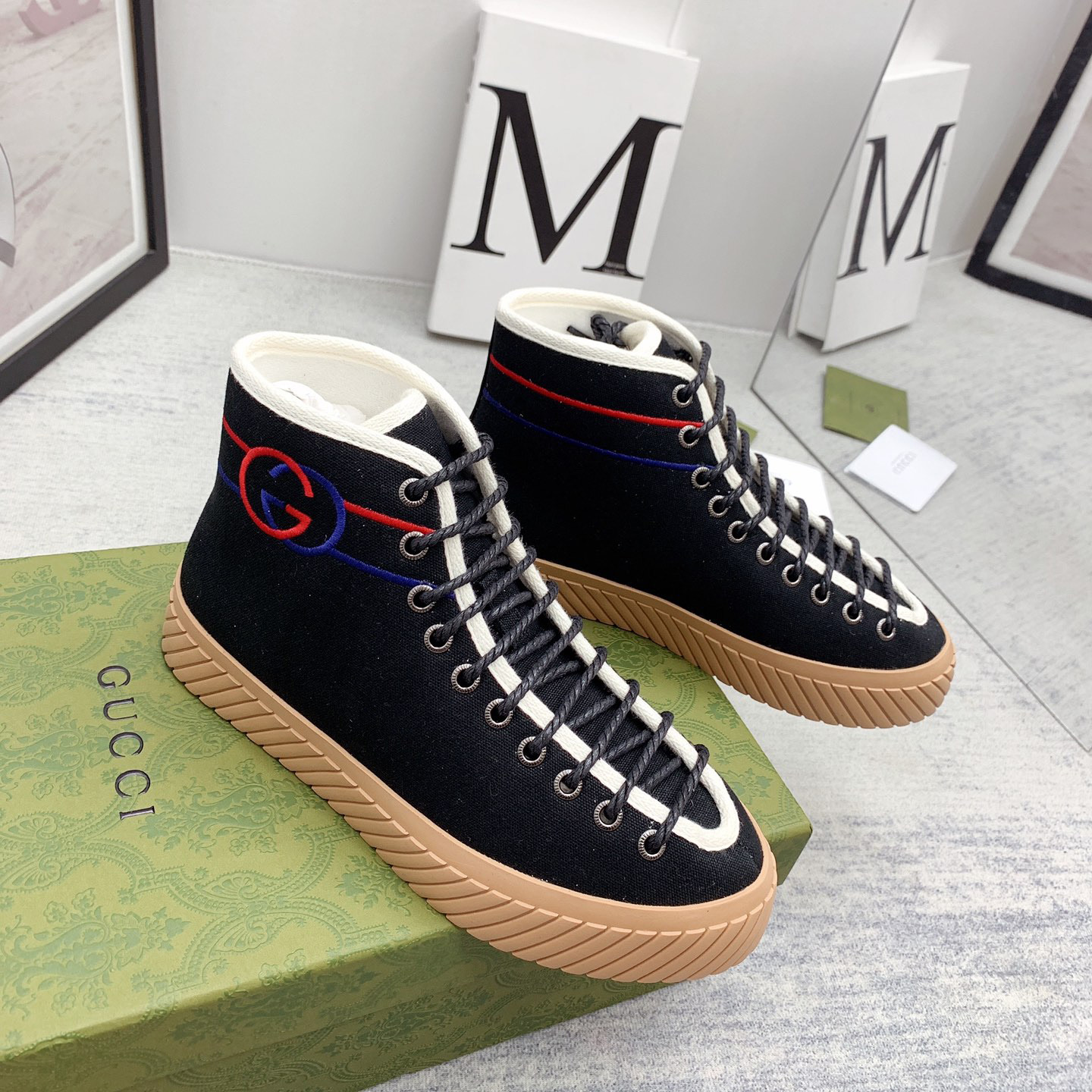 Gucci Interlocking G High-Top Sneaker - PerfectKickZ