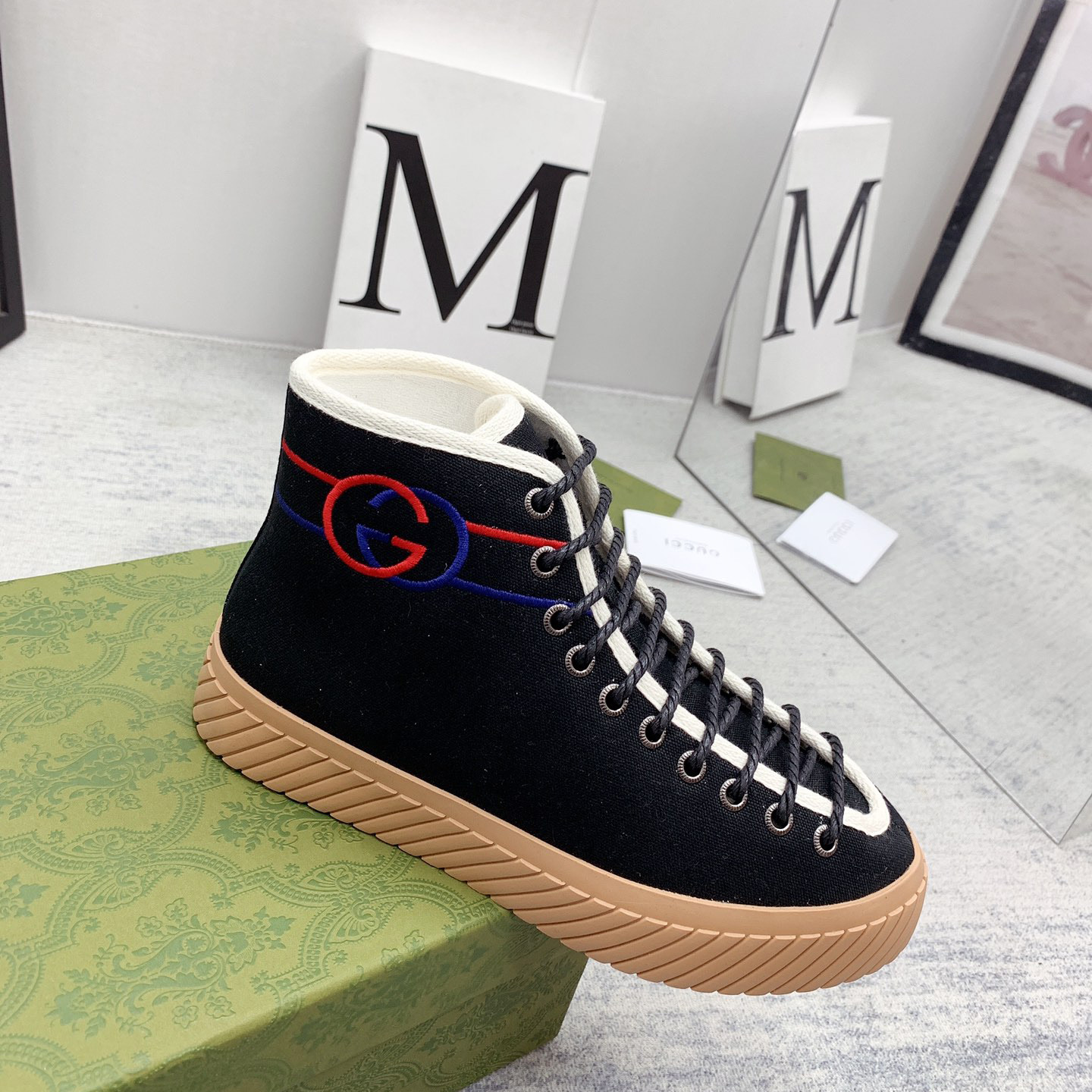 Gucci Interlocking G High-Top Sneaker - PerfectKickZ