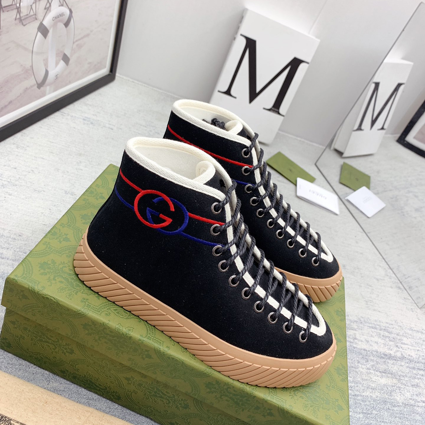 Gucci Interlocking G High-Top Sneaker - PerfectKickZ