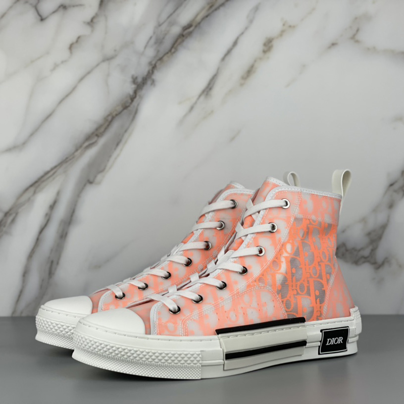 Dior B23 High'Dior Oblique-Orange' Sneakers - PerfectKickZ
