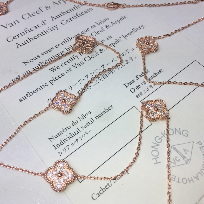 Van Cleef & Arpels Vintage Alhambra Necklace 10 Motifs - PerfectKickZ