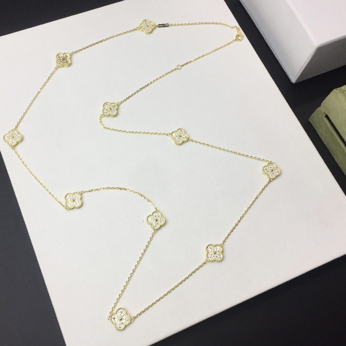 Van Cleef & Arpels Vintage Alhambra Necklace 10 Motifs - PerfectKickZ