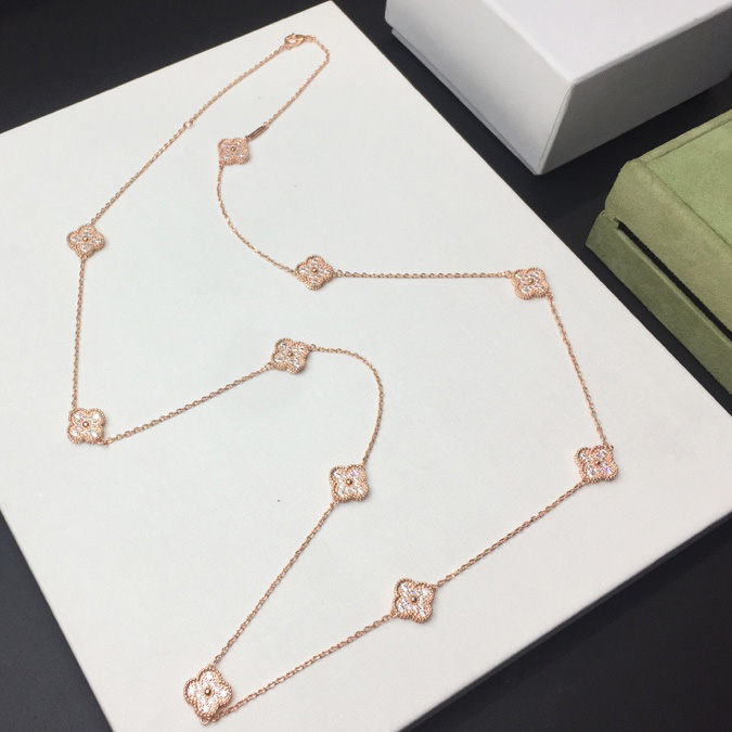 Van Cleef & Arpels Vintage Alhambra Necklace 10 Motifs - PerfectKickZ