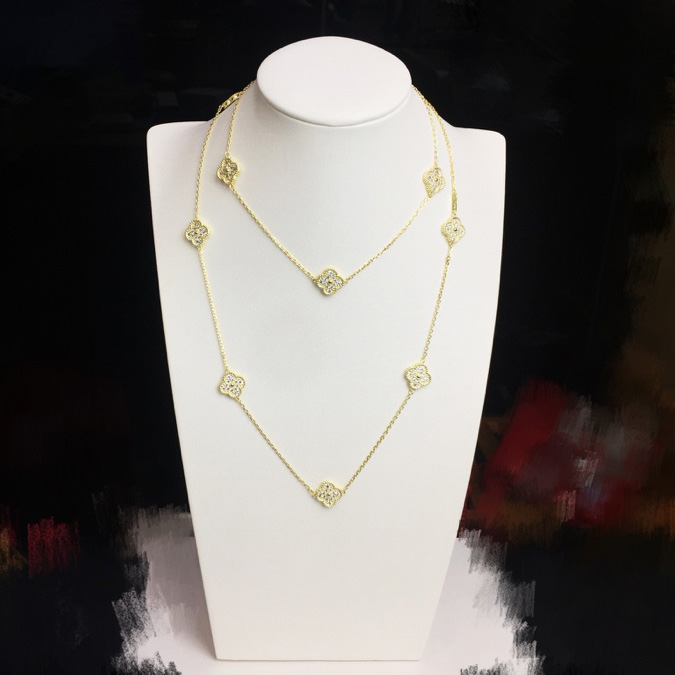 Van Cleef & Arpels Vintage Alhambra Necklace 10 Motifs - PerfectKickZ